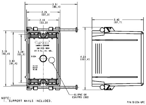 electrical single gang rough in box dimensions|single gang box sizes.